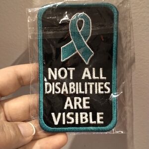2/$30🍁New Embroidered Patch: "Not all disabilities are visible" Service Animal